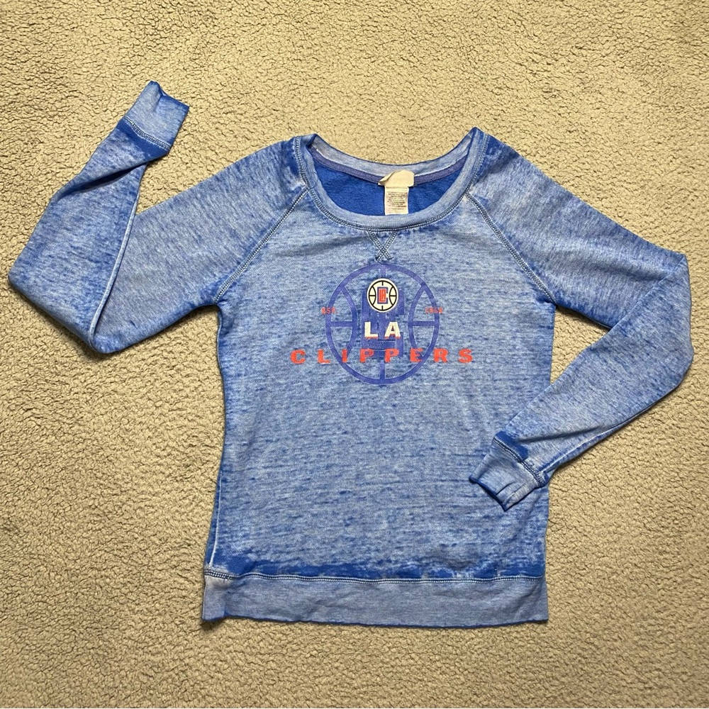 NBA Los Angeles CLIPPERS Retro Blue Lightweight SWEATSHIRT Women’s Size medium